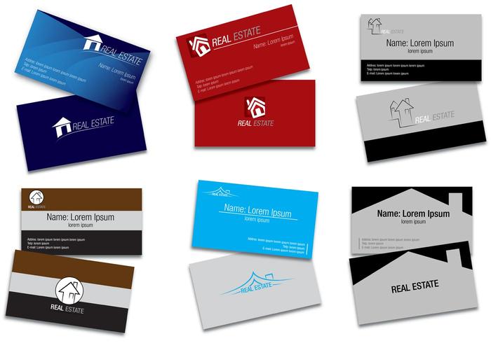 Real Estate Card Vectors Real Estate Card Vectors
