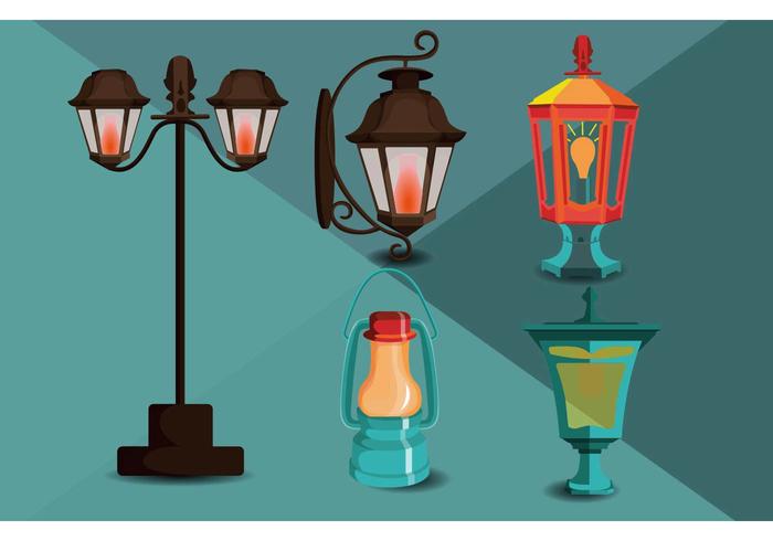 Gas Lamp Vectors Gas Lamp Vectors