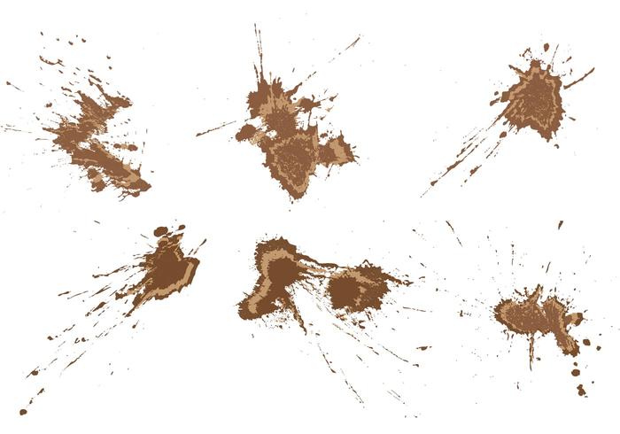 Grunge Mud Splatters vector