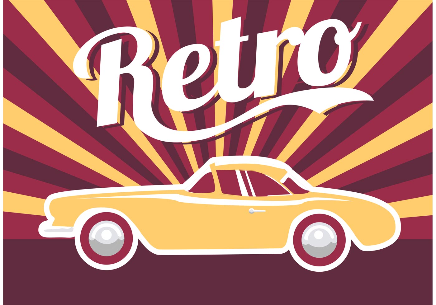 Download Poster Car Retro 83302 - Download Free Vectors, Clipart ...