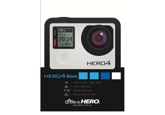 GoPRO Camera Vector Hero4 Black GoPRO Camera Vector Hero4 Black