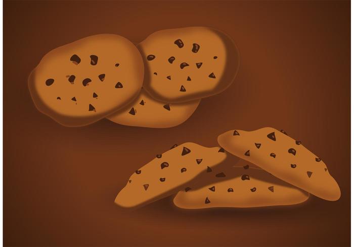 Vectores de galletas de chispas de chocolate