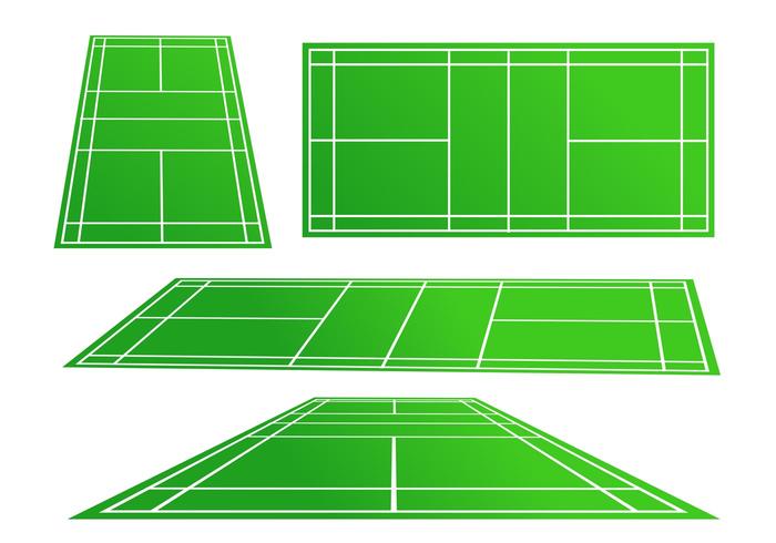 Badminton Court Vectors Badminton Court Vectors