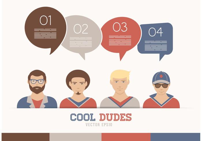Free Vector Cool Dudes Avatars Free Vector Cool Dudes Avatars