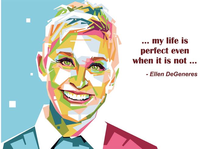 Ellen DeGeneres Vector Portrait Ellen DeGeneres Vector Portrait