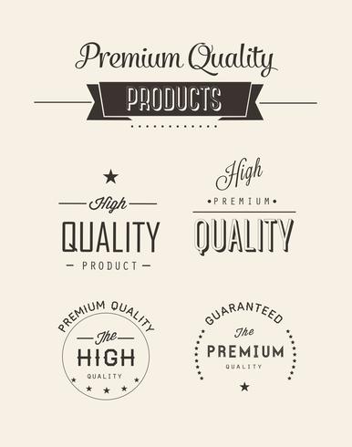 Etiquetas vectoriales de calidad premium gratis vector