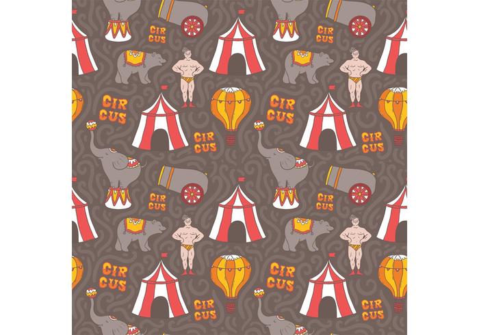 Free Vector Vintage Circus Seamless Pattern