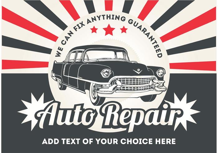 Retro Car Poster Vector Retro Car Poster Vector