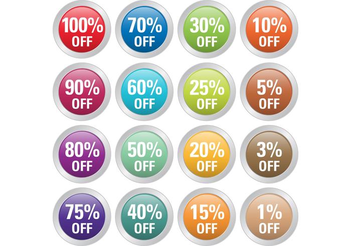 Percent Off Badge Vectors Percent Off Badge Vectors