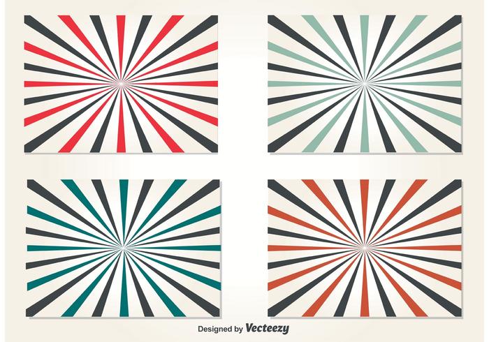 Retro Style Sunburst Background Vectors