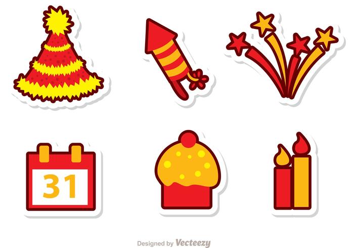 Happy New Years Eve Vectors Pack 2