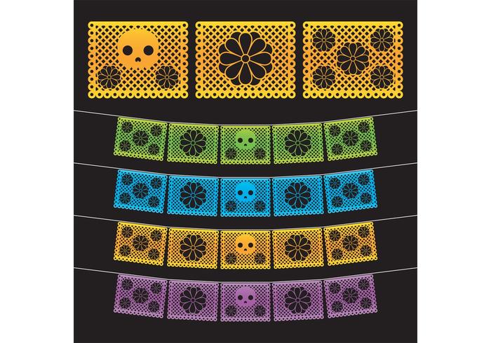 Sugar Skull Bunting Vector Decoration