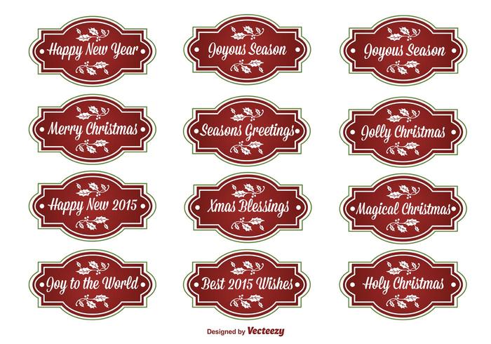 Christmas Label Set vector