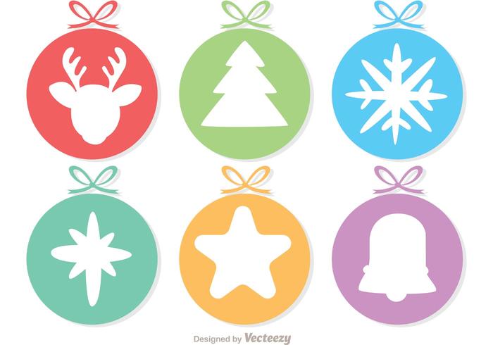 Circle Cristmas Ornament Decoration Vector Pack