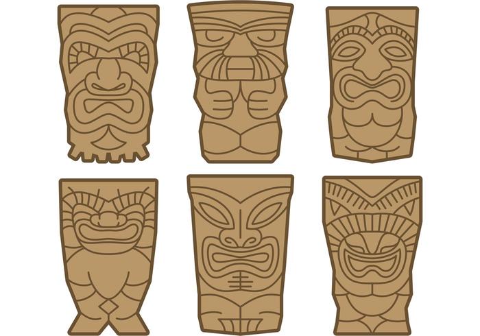 Tiki Totems Vectors 