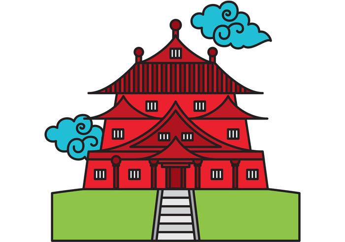 Chinese Temple Vector 