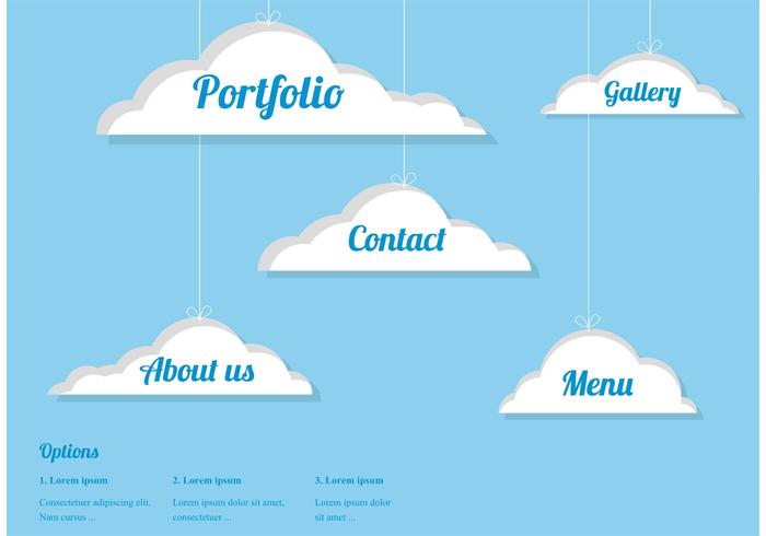 Free Vector Clouds Webdesign