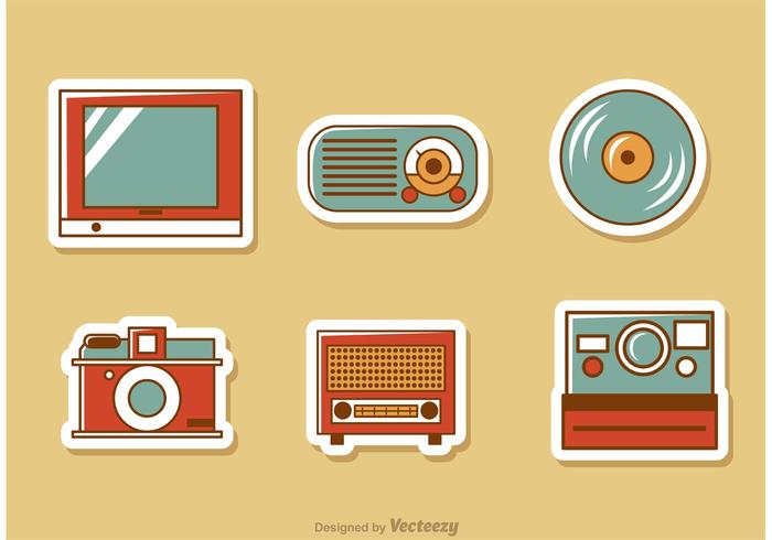 Retro Style Media Vector Pack 3