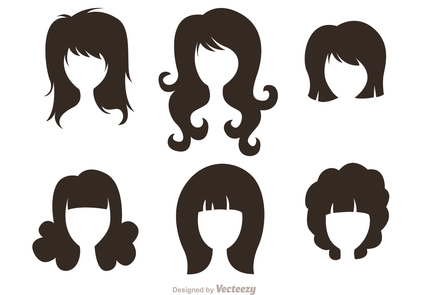 Black Woman Silhouette Vector Clip Art