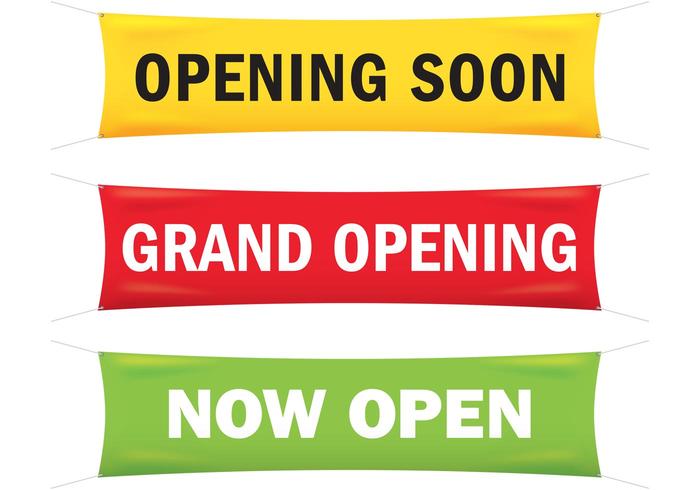 Grand Opening Banner Vectors