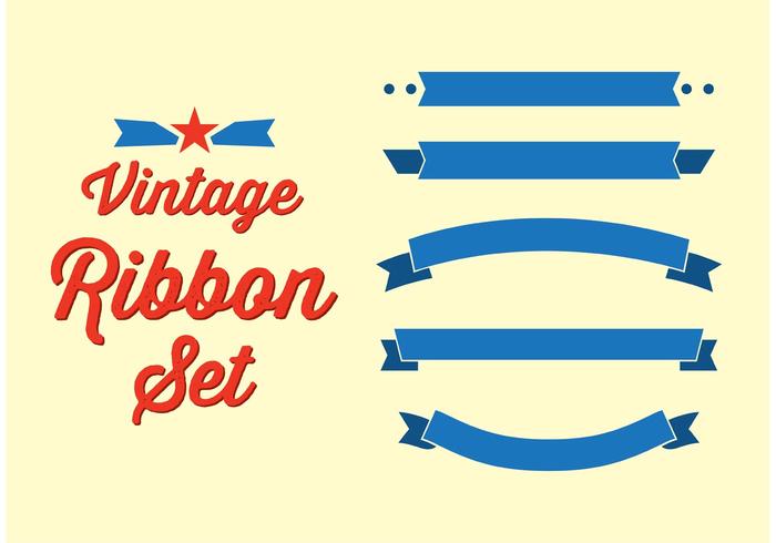 Vintage Ribbon Set vector