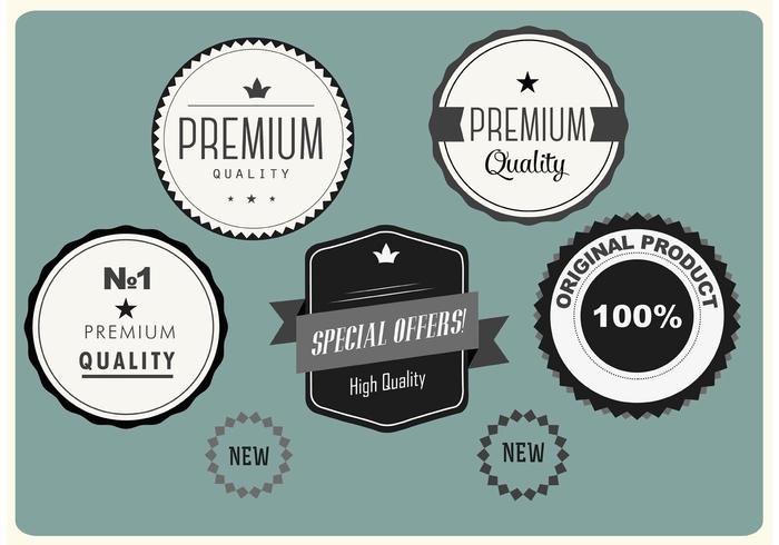 Libre Premium insignias de vectores