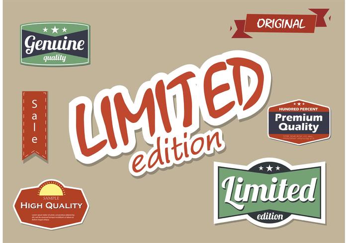 High Quality and Limited Edition Vector Label Set
