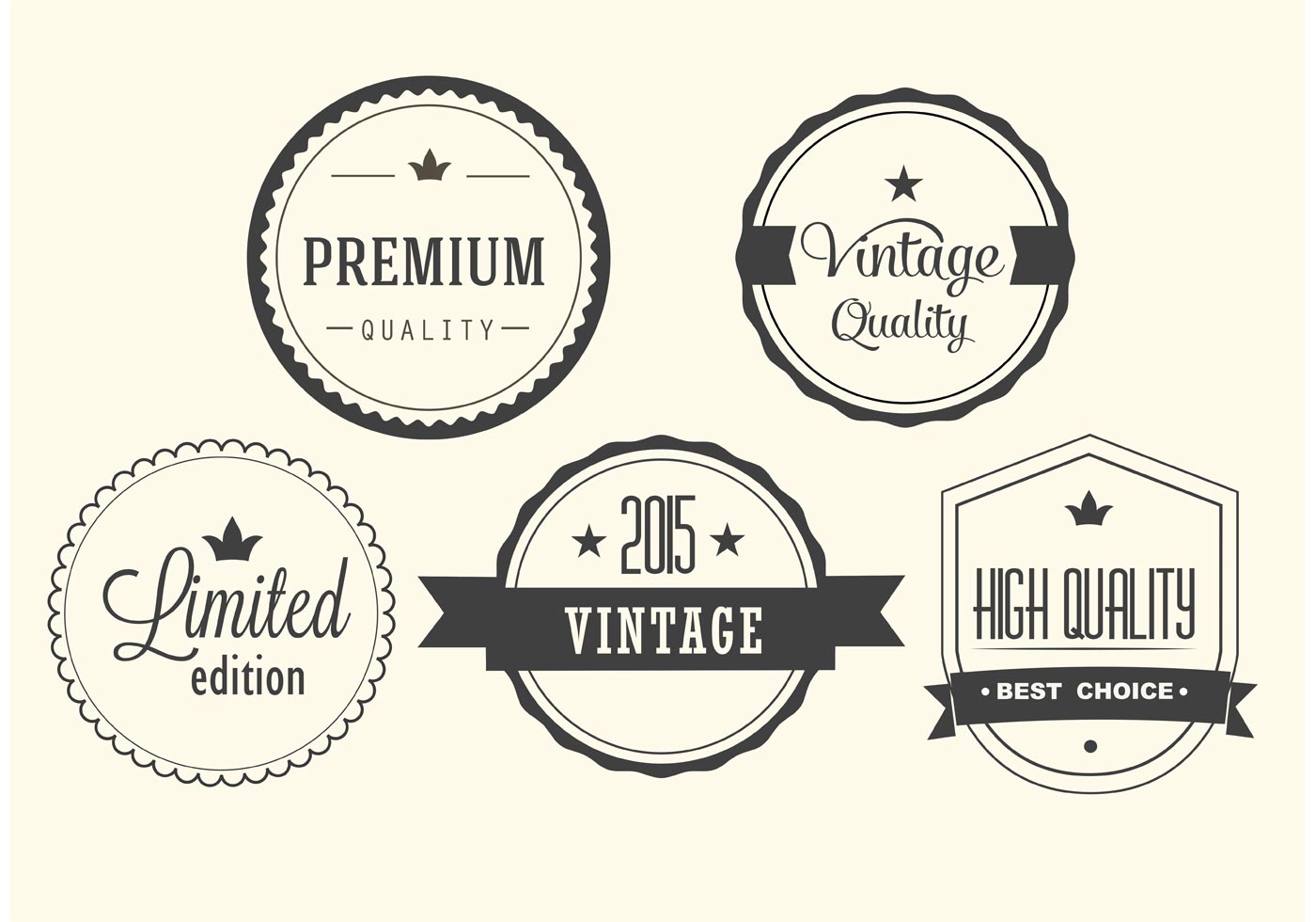 Free Vintage Vector Label Set Download Free Vector Art Stock