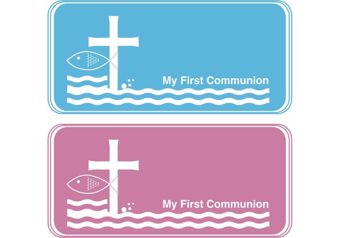First Communion Banner Vectors 