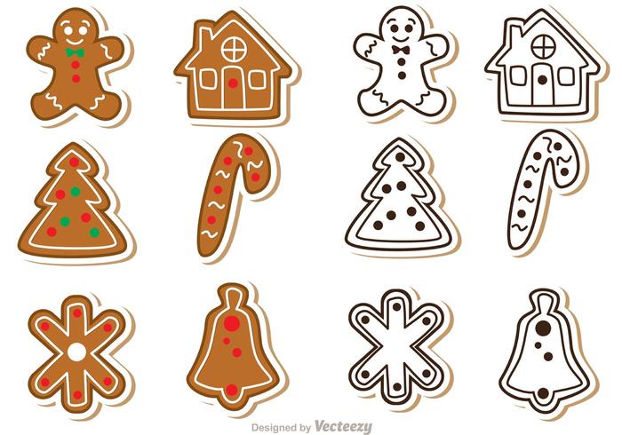 Gingerbread Cookie Vectors Pack