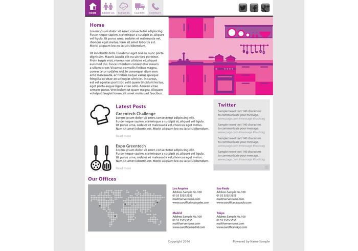 Food Blog Vector Template 