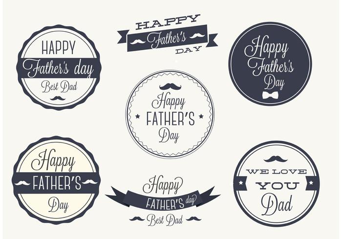 Free Father's Day Vector Label Set Free Father's Day Vector Label Set