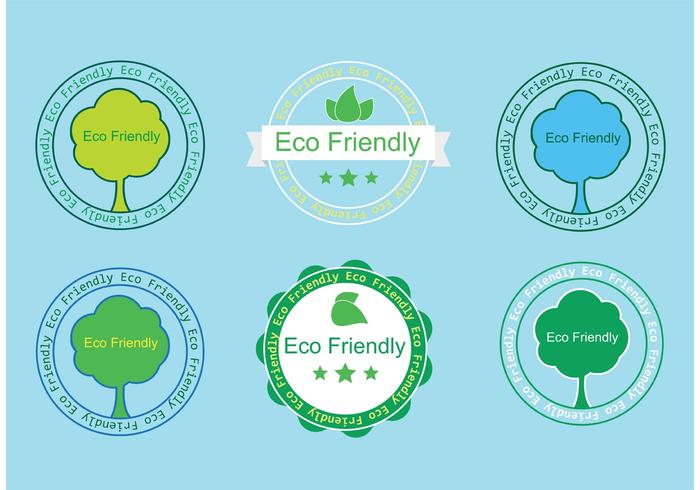 Libre Eco Friendly insignias vector