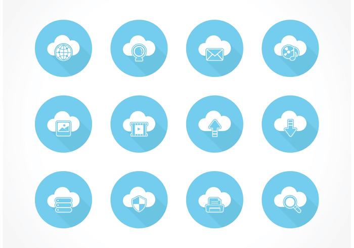 Free Cloud Computing Vector Icons