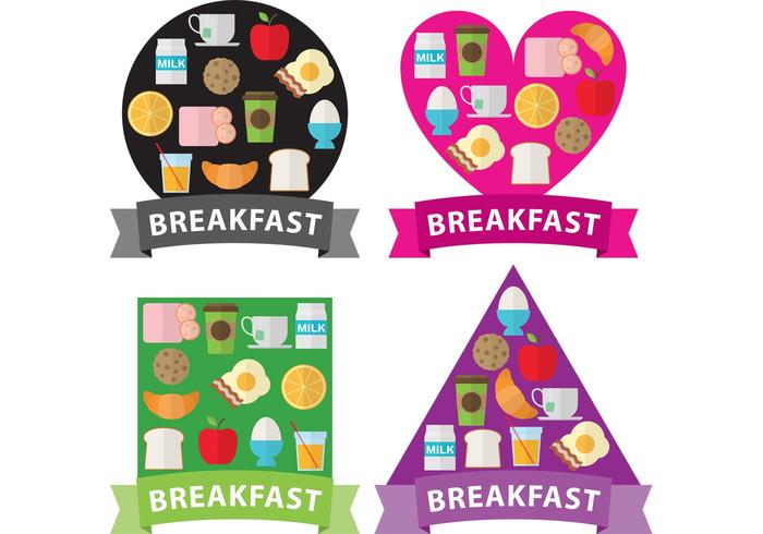 Breakfast Shapes vector