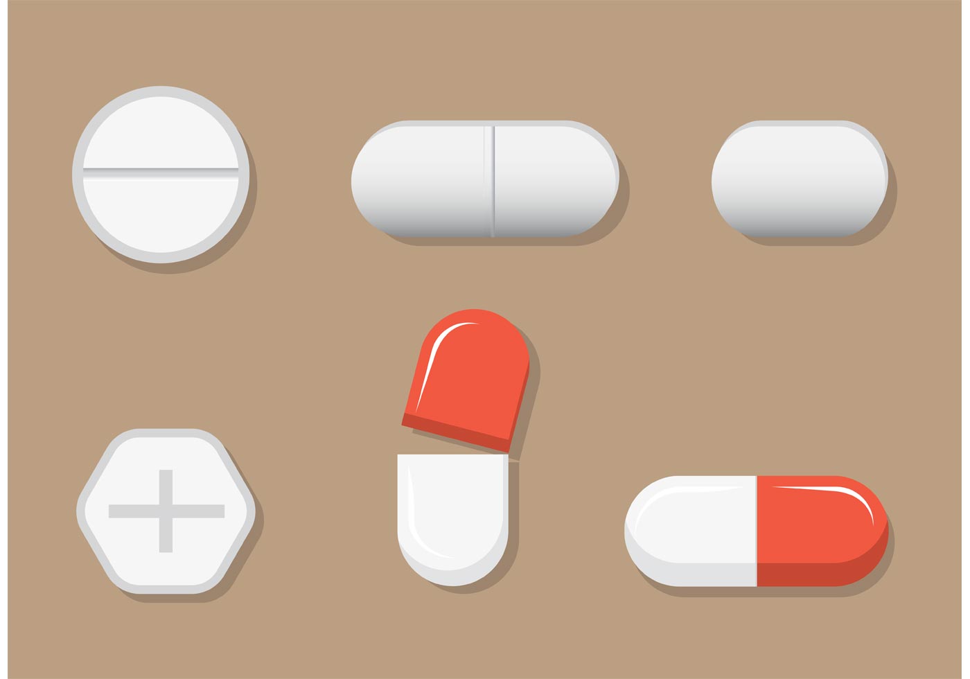 Free Vector White Pills Vectors 83692 Vector Art at Vecteezy