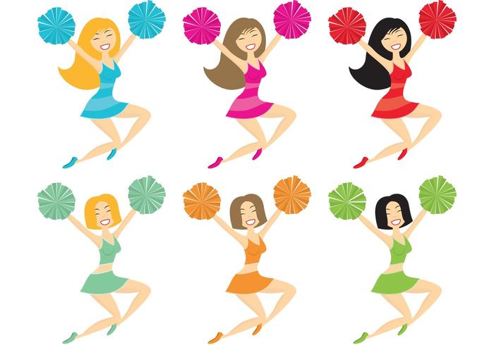 Cheerleader Silhouette Vectors Cheerleader Silhouette Vectors