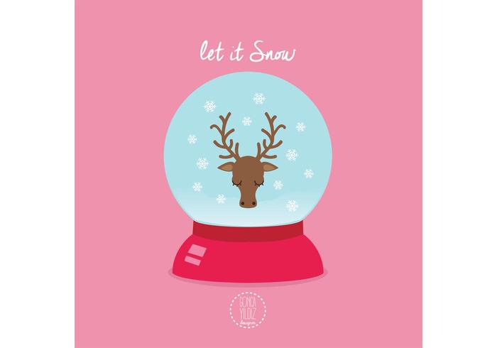 Let it Snow Globe Vector Let it Snow Globe Vector