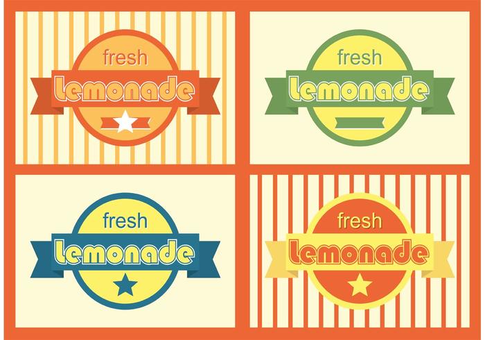 Retro Lemonade Badges  vector