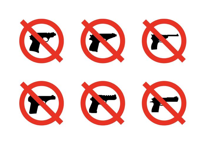 No Weapons Signs vector