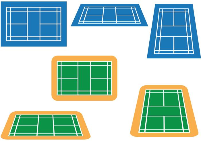 Pack de vectores de corte de bádminton