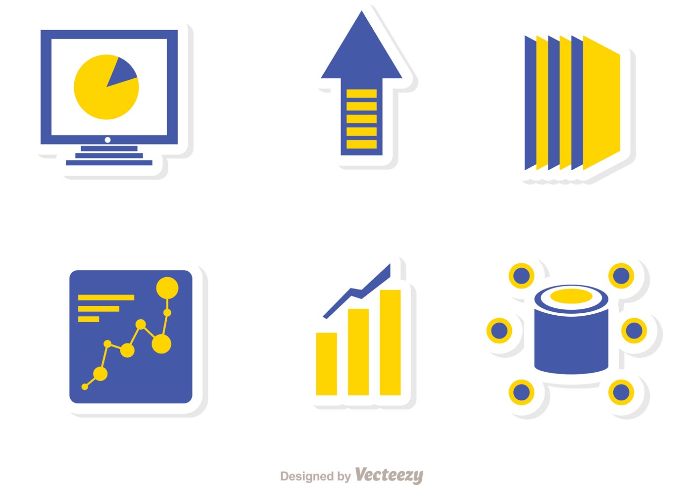 big data management icons vector pack 2