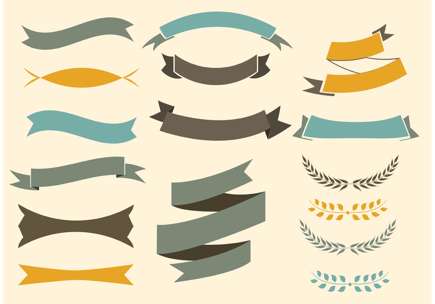 Download Free Vector Ribbons Set - Download Free Vector Art, Stock Graphics & Images