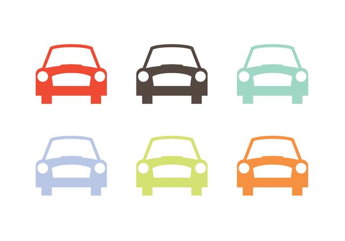 Car Front Silhouettes vector