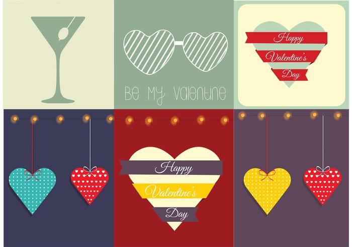 Tarjeta libre del vector del día de tarjeta del día de San Valentín