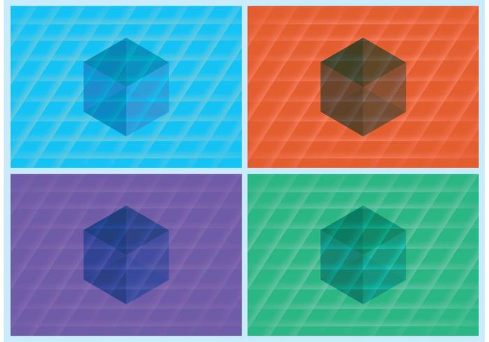 3D Cube Vector Backgrounds 