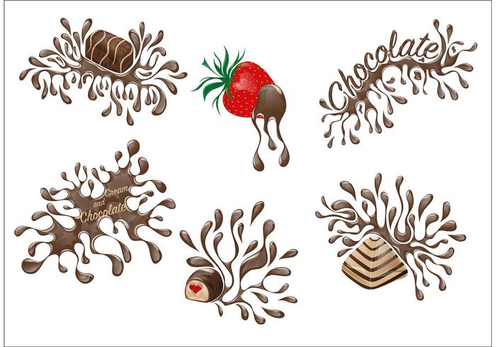 Set of Chocolate Drip Desserts Set of Chocolate Drip Desserts