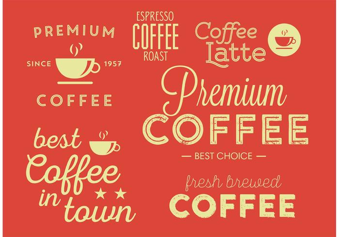 Premium Typographic Coffee Poster vector