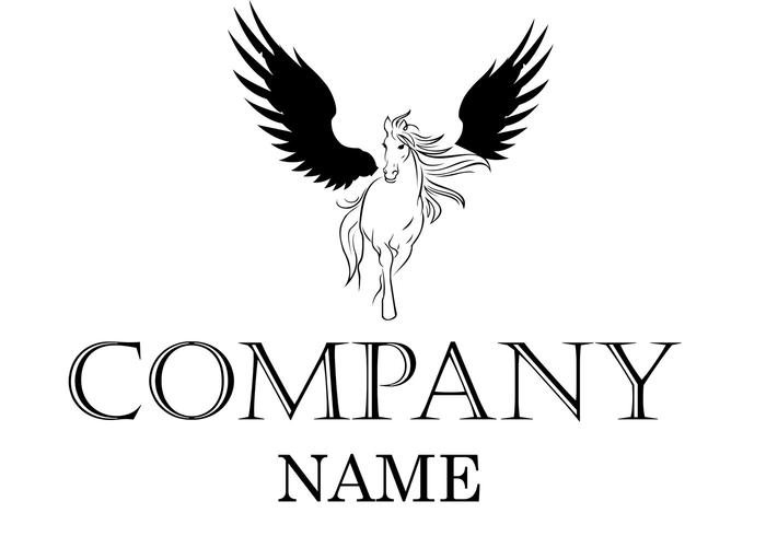 Winged Horse Logo Vector