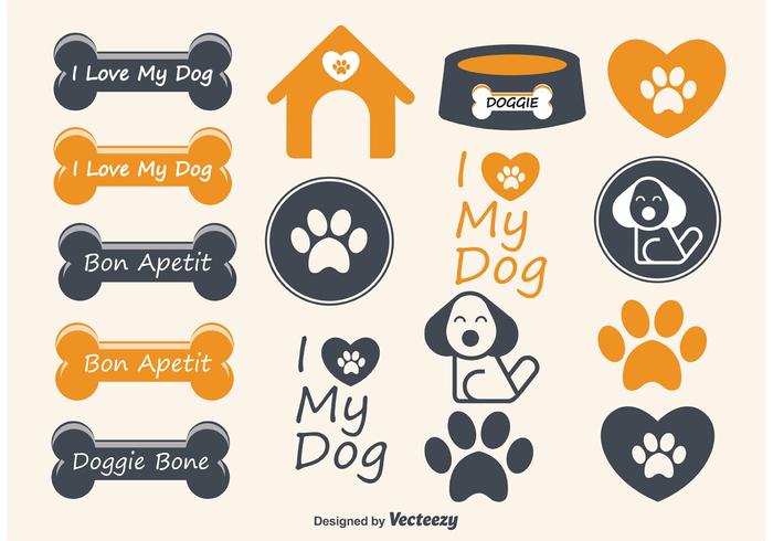 Cute Dog Vector Elements